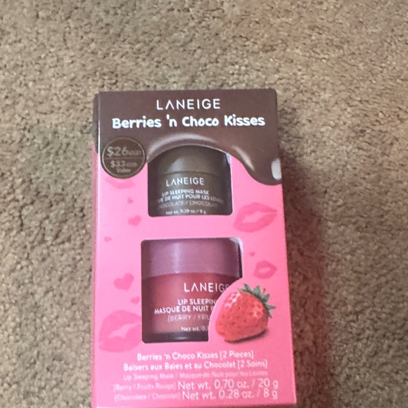 LANEIGE Other - LANEIGE Berries 'n Choco Kisses Lip Mask Set - Pink & Brown brand new